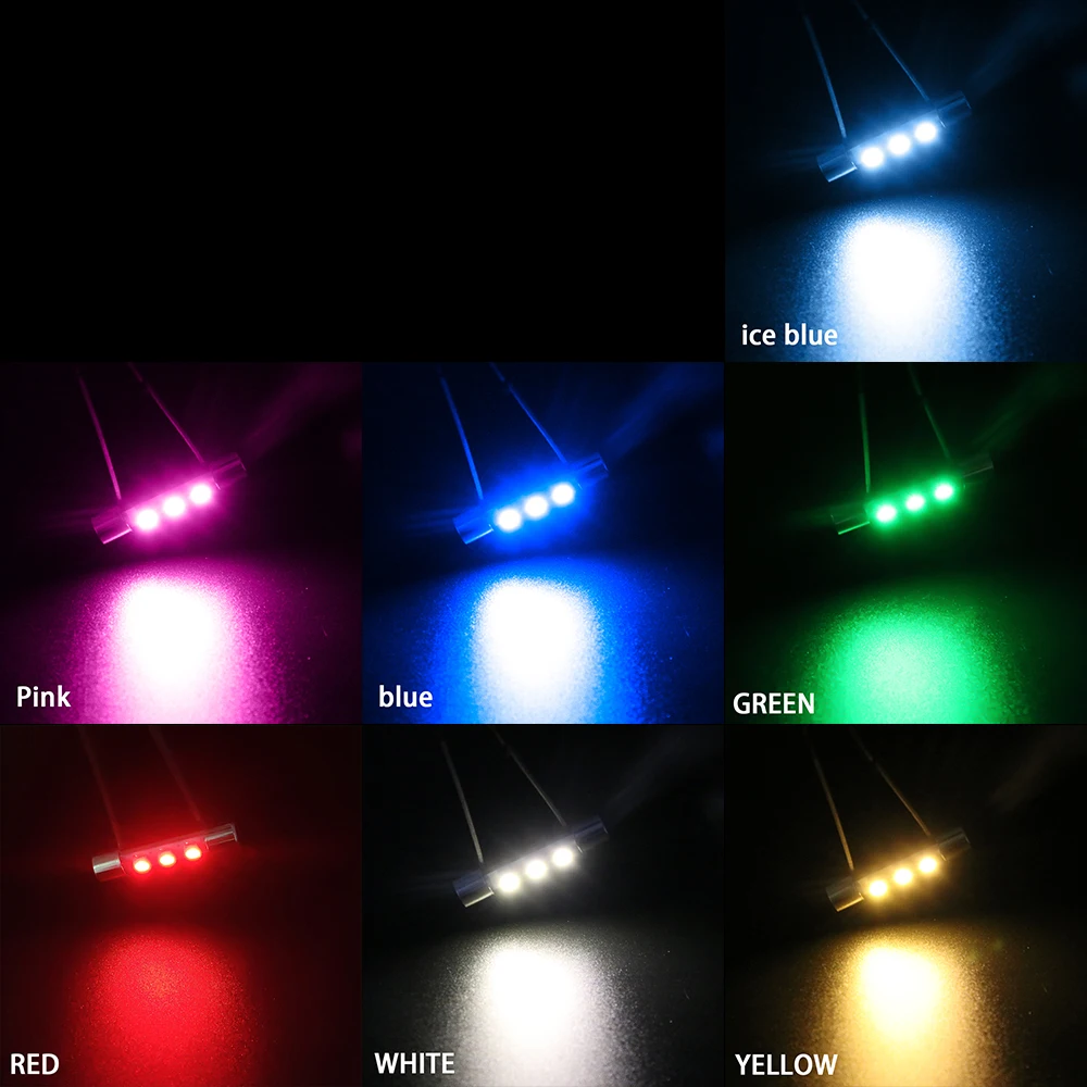 

10pcs AC8V Car Festoon 29mm 31mm Style LED Light Replace Incandescent Fuse Lamp Bulbs 8V Fits Vintage Stereo Audio Receivers