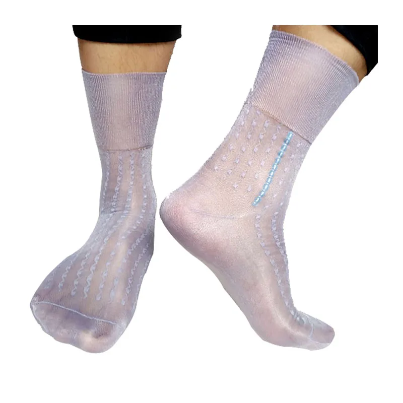 PEAJOA Брендовые мужские пикантные шелковые носки в горошек полосатые