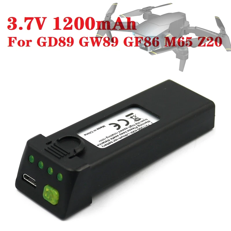 Батарея с зарядным устройством для GD89 GW89 GF86 M65 Z20 Drone 3 7 V 1200mah lipo батарея Global ANU EXA