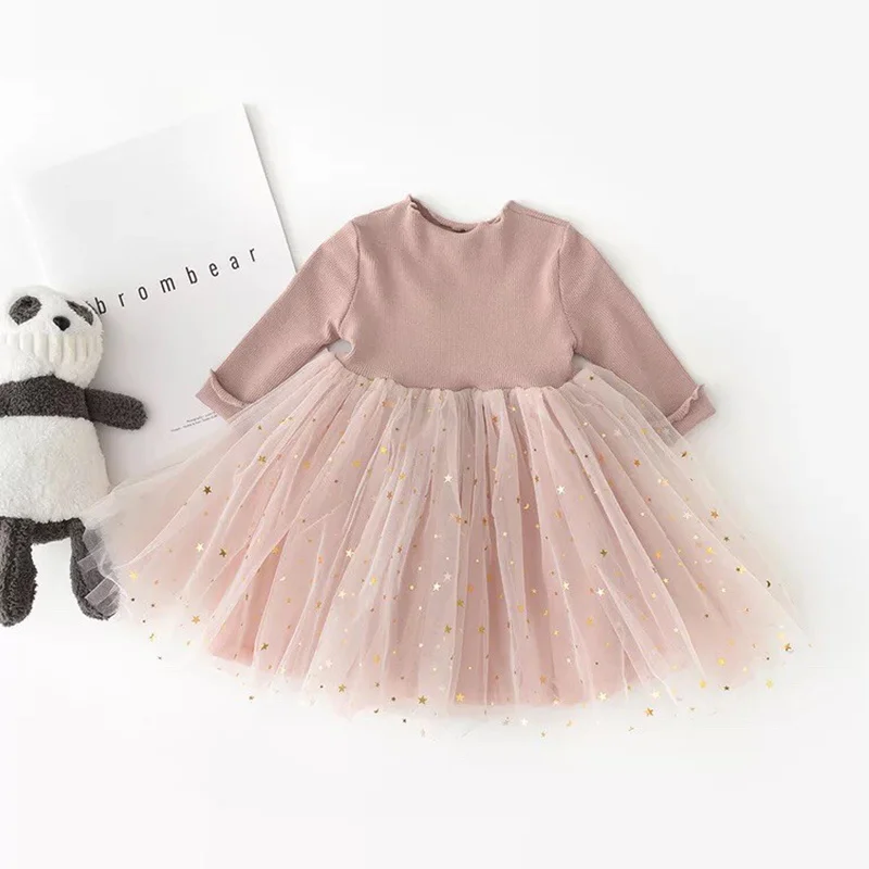 Pink 3 Коллекция года, зимняя одежда для маленьких девочек платье с длинными рукавами для маленьких девочек милые Вечерние Платья с цветочным рисунком для девочек новогодний костюм для малышей - Цвет: Pink 3