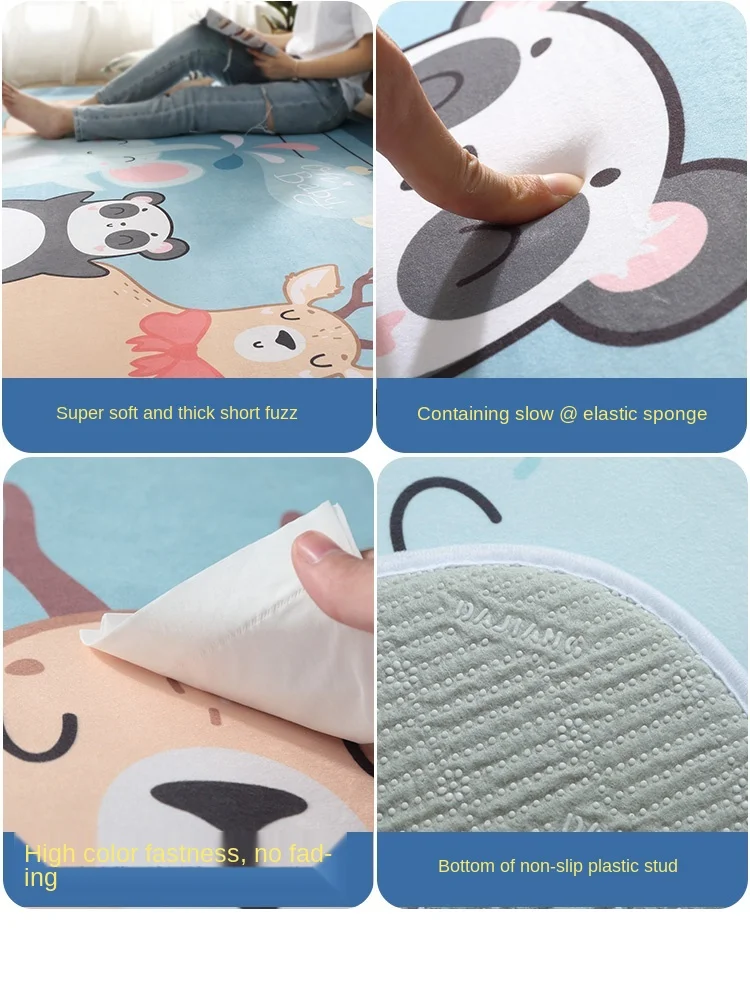 Мультяшные ковры для гостиной милые Коврики спальни домашние прикроватные