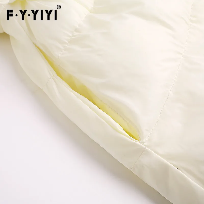 

2020 New Elegant Slim 90% White Duck Down Coat Women High Street Outerwear Parka Autumn Winter Warm Ladies Overcoat Female