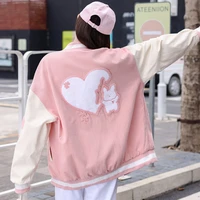high quality baseball uniform jackets men and women jacket star coat oversized casual long sleeve love embroidery fashion top