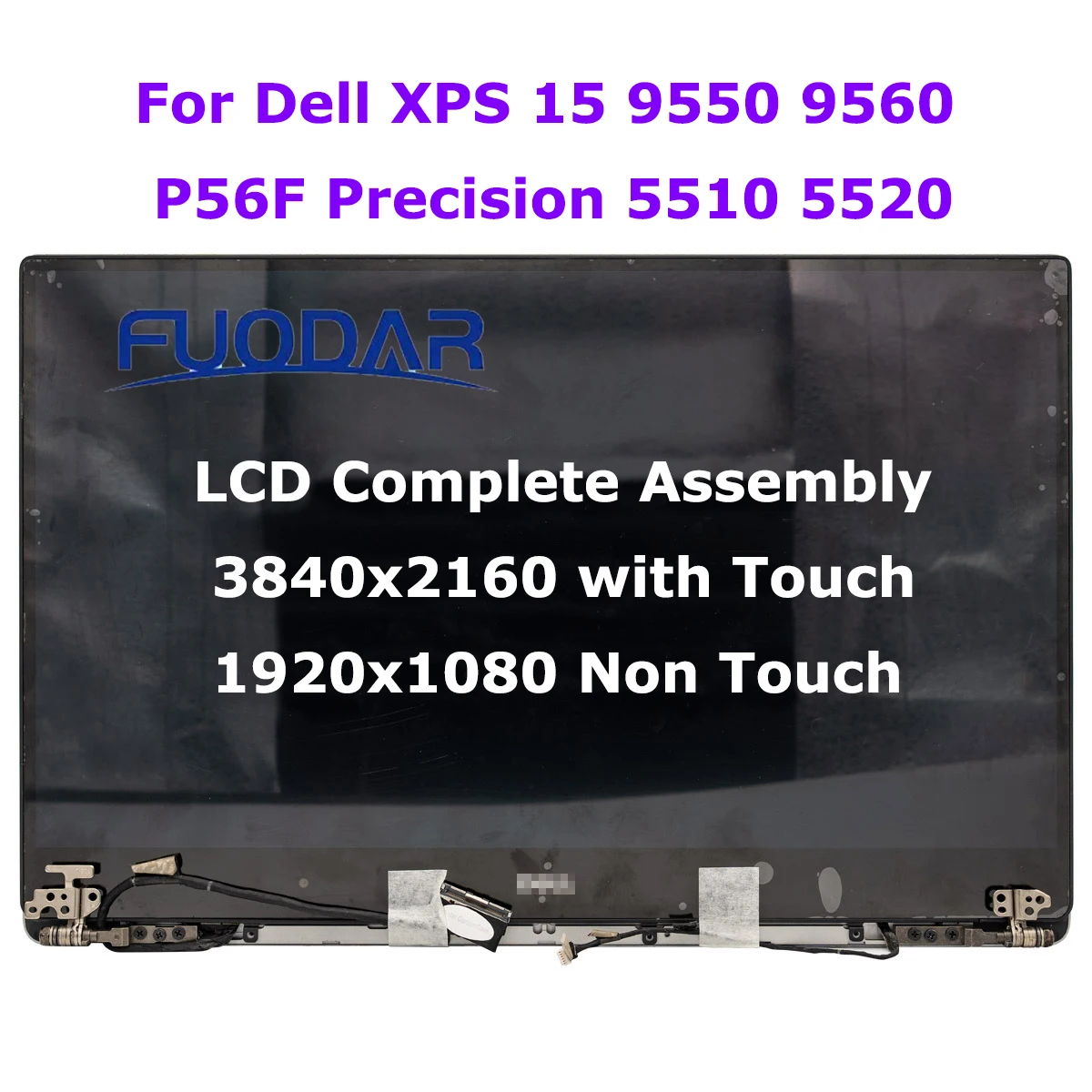 

New 15.6" LCD Touch Screen Complete Assembly For Dell XPS 15 9550 9560 P56F Precision 5510 5520 Display Replacement UHD4K FHD