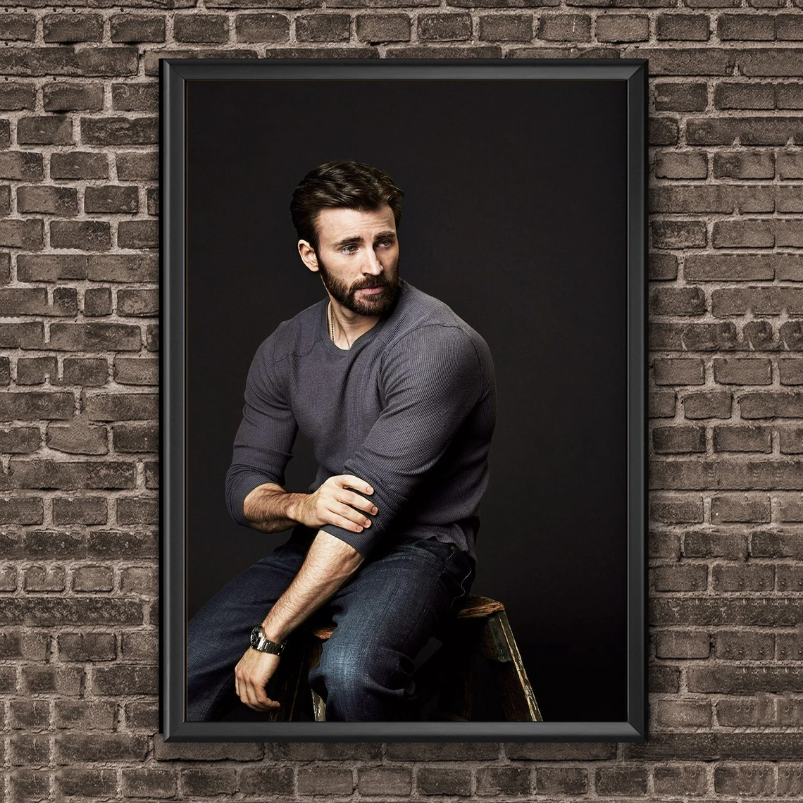 

Chris Evans Poster Star Actor Art Canvas Poster Print Wall Painting Home Decoration (No Frame)