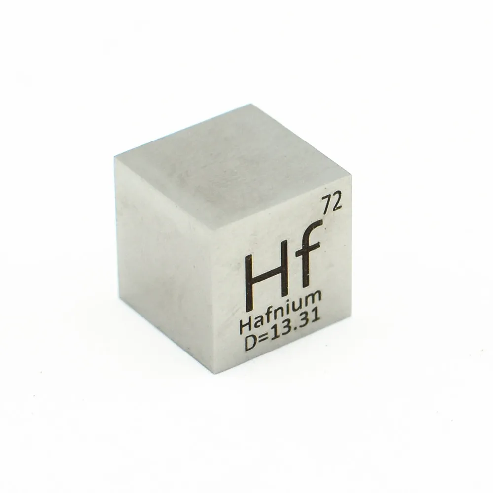 Зеркальный полированный Hafnium 10 мм куб для коллекции элементов блок Hf плотности