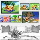 Постер с изображением Винни-Пуха и тигра в стиле аниме