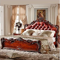 king size modern european solid wood bed 2 people fashion carved 1 8 m bed french bedroom furniture 6590