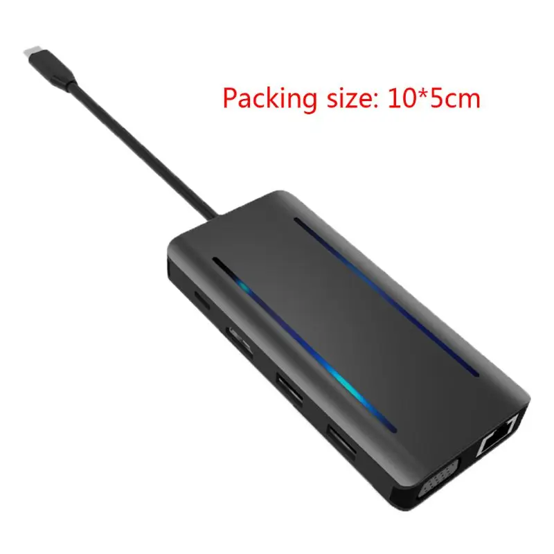 

2021 New USB3.0 11 in 1 USB HUB Adapter Splitter Multi Expander 4K for Switch USB-C