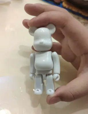 7 см 100% мини Be @ rbrickys DIY модная игрушка ПВХ металлик Мишка Тедди клоун экшн-фигурка