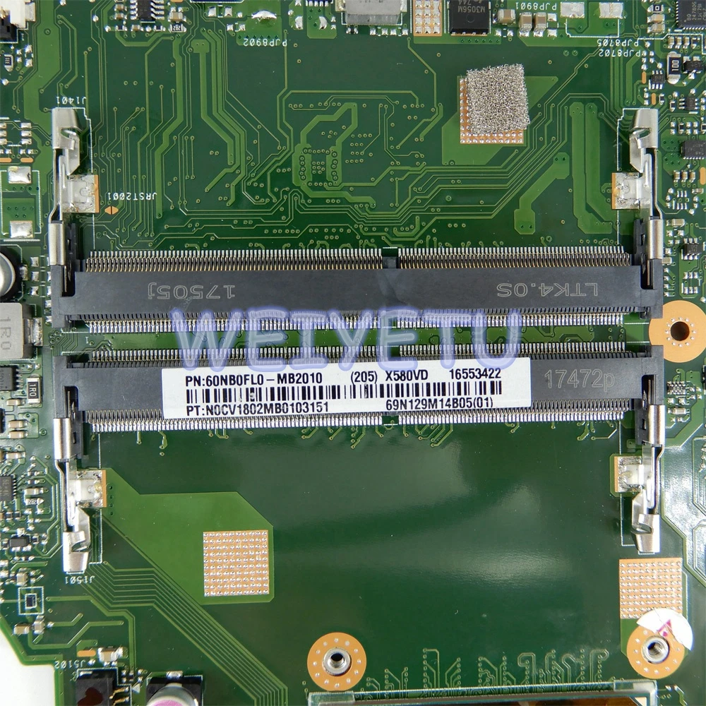 X580VD i7-7700 процессор GTX1050 материнская плата для ASUS X580 X580V Материнская ноутбука REV 2 0