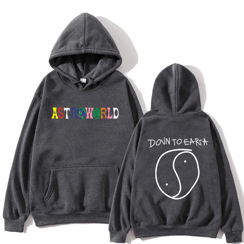 

Men's Casual Hoodie TRAVIS SCOTT Lollapalooza ASTROWORLD Smiley Wor Letter Hoodie Couple Hip Hop Clothing Hooded Sweatshirt