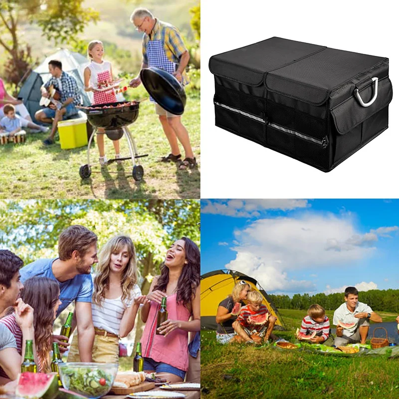 Продажа Автомобильный ящик для хранения, закрывающийся багажник, сумка-корзина, автомобильный органайзер для Ford, аксессуары для салона автомобиля, ...