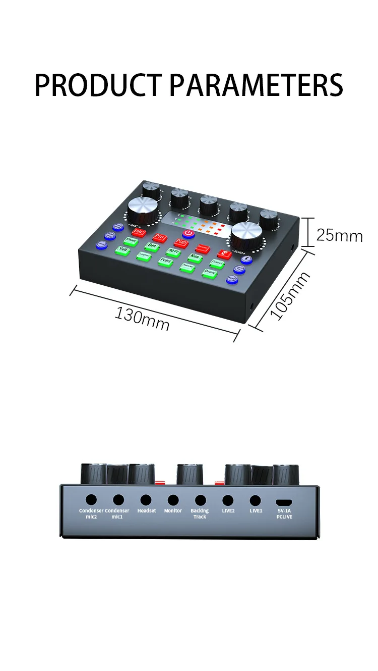 Внешняя звуковая карта V8S внешняя USB устройство для изменения голоса в реальном