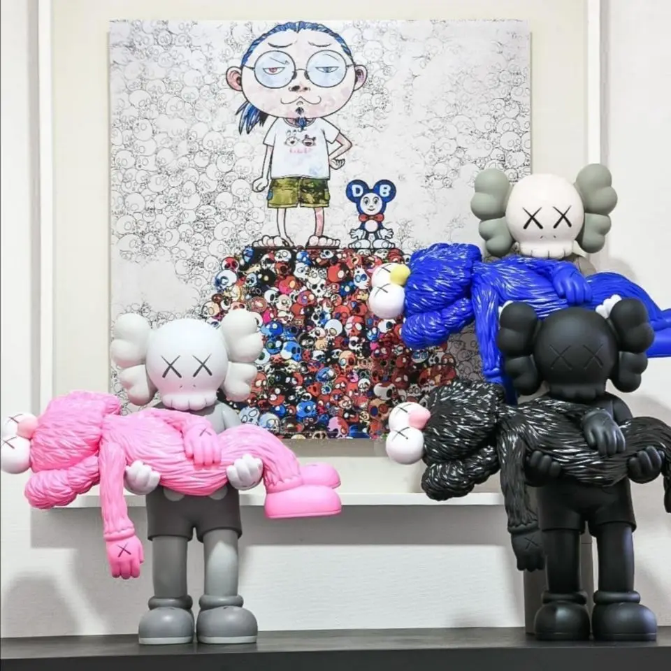 

Big Size KAWSS 40cm Figure Toy Model Sesame Street Cuddle The Baby Ornaments Statue Decoration Collection Anime Action Doll Gift