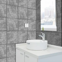 funlife self adhesive waterproof pvc gray grunge tiles floor furniture bathroom kitchen tile sticker home decor wall decal ts037
