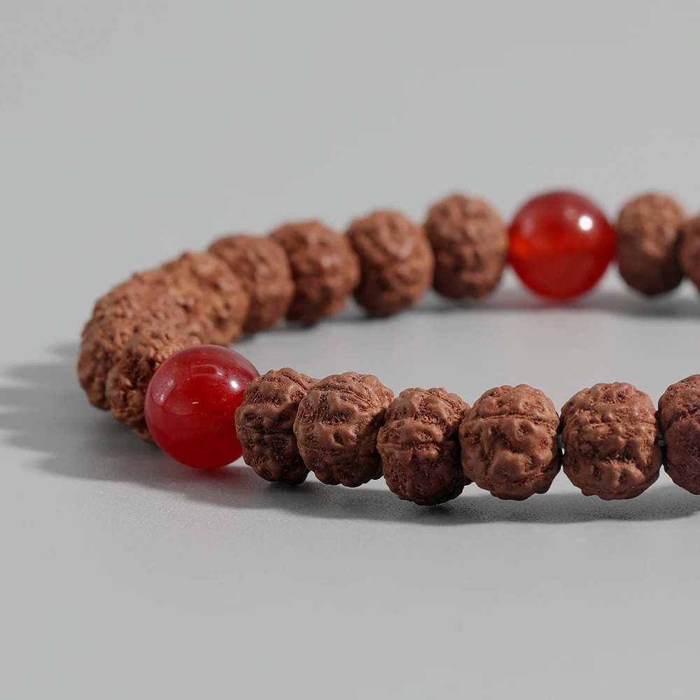 Натуральный семена Бодхи 8 мм мужской браслет Тибетский буддизм запястье Mala