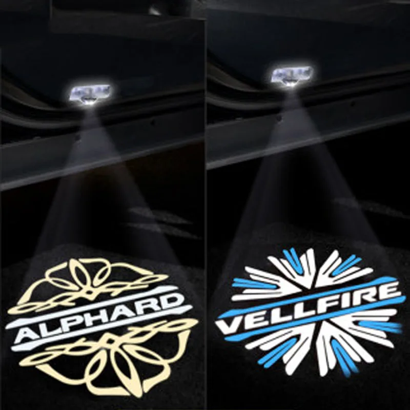 2 шт. Welocme светильник Alphard лампа-проектор логотипа для Toyota Vellfire автомобильный