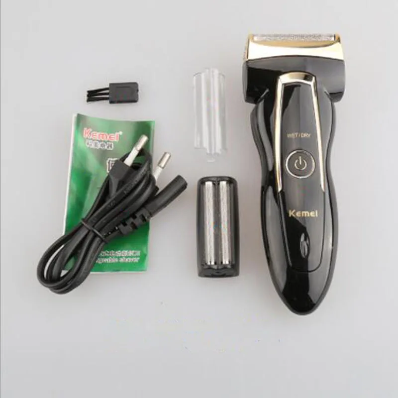 

Kemei Electric Beard Trimmer Professional Reciprocating Razor Rechargeable Removel Tools Portable Safety Shaver