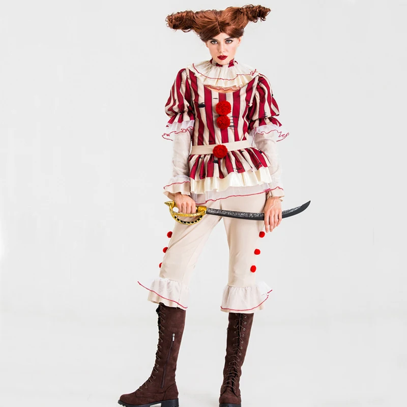 Карнавал Хэллоуин пара пеннивайз Сумасшедший костюм клоуна маскарадный Стивена