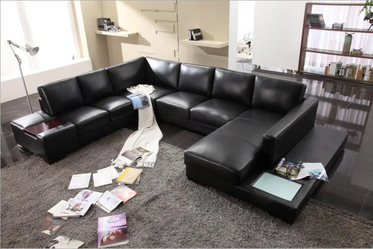 Диван из натуральной кожи в современном стиле для гостиной a1291 | Мебель