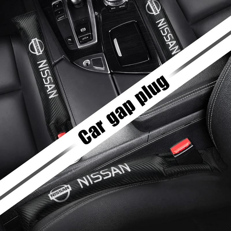 

Carbon Car Styling Interior Seat Gap Filler Soft Pad Plug Organizer For Nissan X-TRAIL T30 Murano Z52 Juke Qashqai J10 J11 Tiida