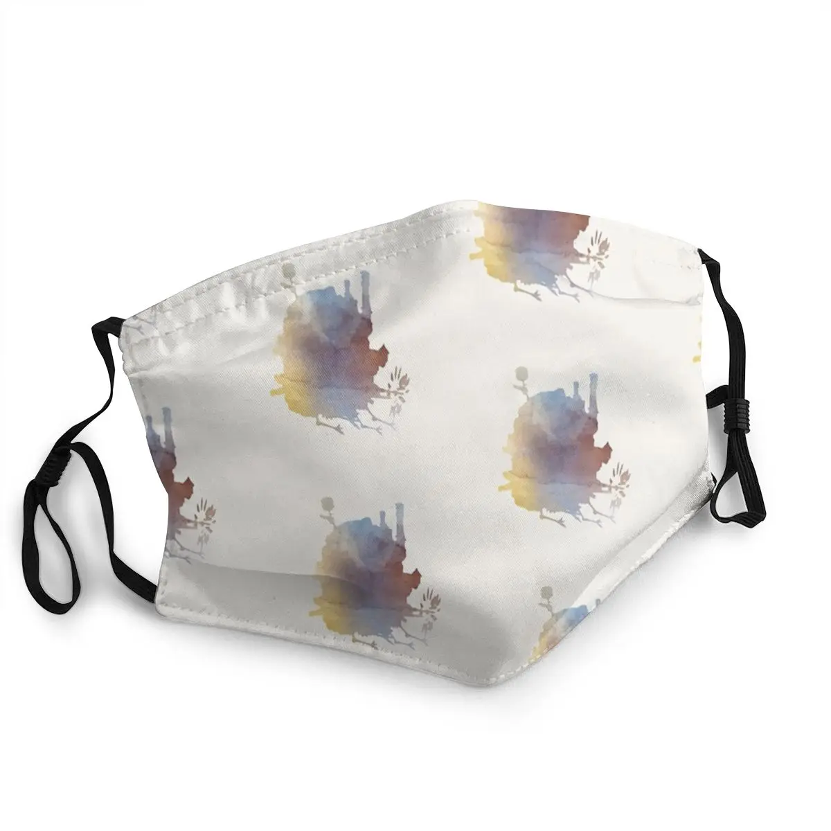 

Howl's Moving Castle Pattern Adult Reusable Mouth Face Mask Anime Anti Haze Anti Dust Protection Cover Respirator Mouth Muffle