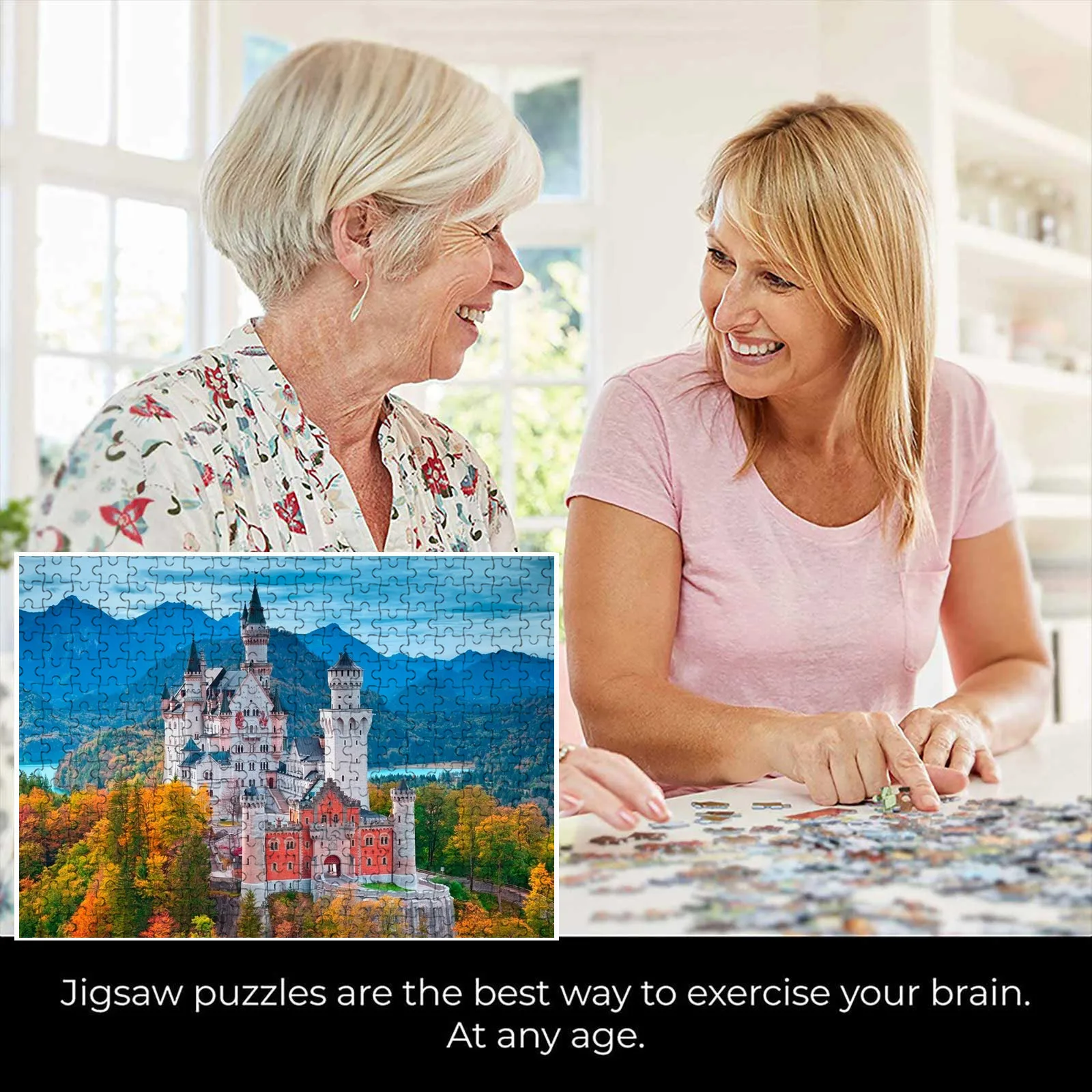 

HIINST 1000pcs Castle Landscape Picture Jigsaw Puzzle Toys Kids educational Toys Adults Building Block Game 2021