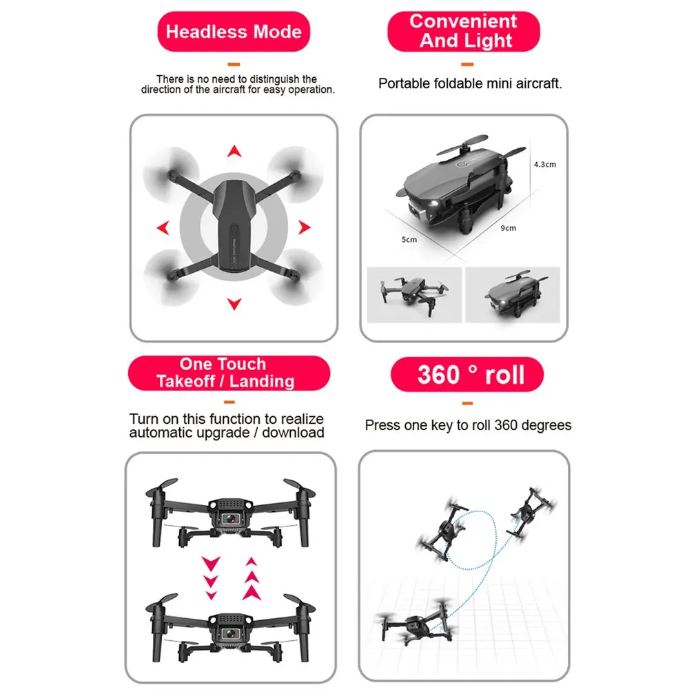 R16 Mini UAV Дрон с одной кнопкой взлет земля вращением на 360 ° Индукционная траектория