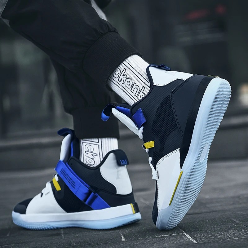

Men Basketball Shoes Breathable Anti-slip Wearable Basketball Sneakers Rebound Gym Outdoor Sports Shoes Support Dropshipping