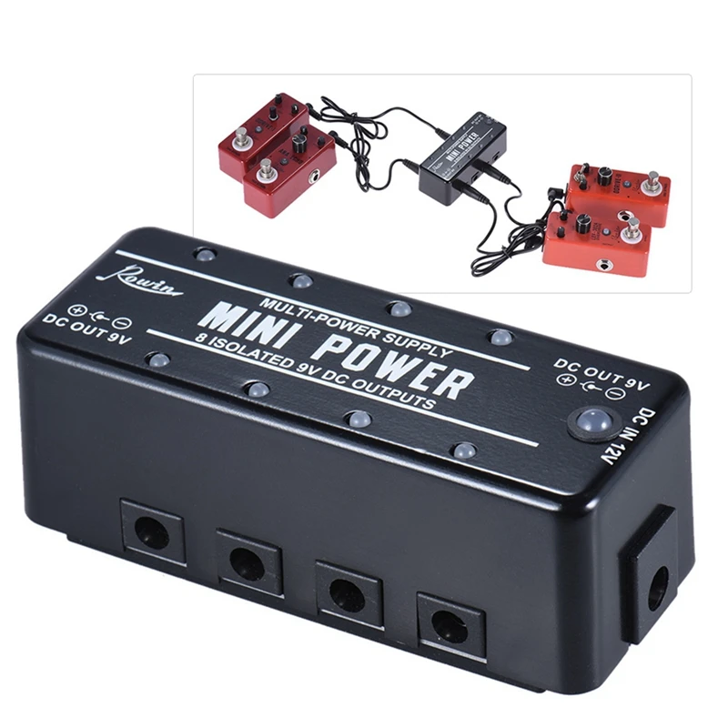 Rowin Lef 329 гитарный блок питания 8 изолированных 9 В Dc выходов мини с кабелями