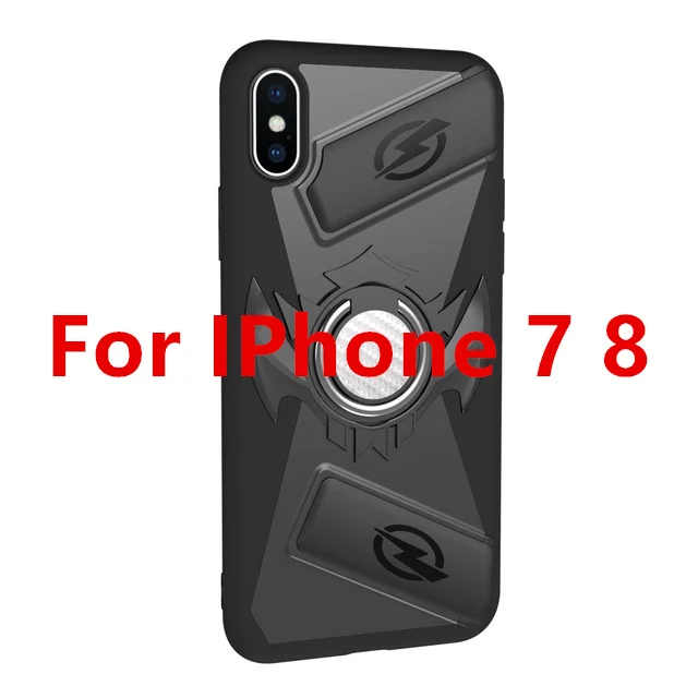 black for 7 8 Pubg игровой геймпад кнопочный джойстик мобильный чехол для iPhone X XS 7 8 6 6S Plus телефон игровой Бесплатный огонь L1 R1 джойстик аксессуары - Цвет: black for 7 8
