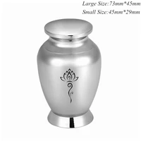 73mm45mm height lotus cremation urn for human or pet ashes custom engrave stainless steel funeral ashes urn display urns