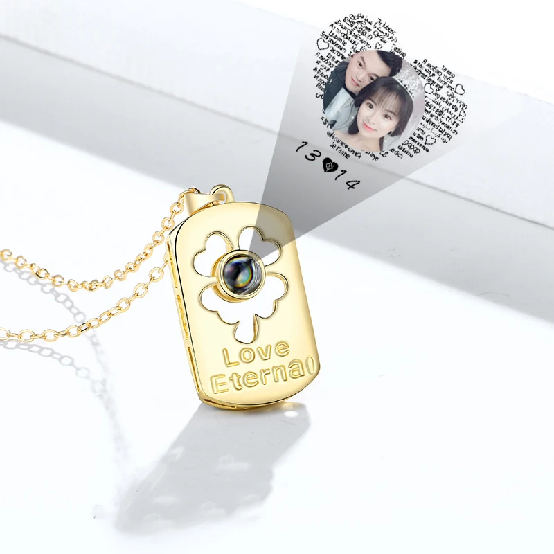 Модное Новое ожерелье на удачу для пары пара проекционных камней с надписью I Love