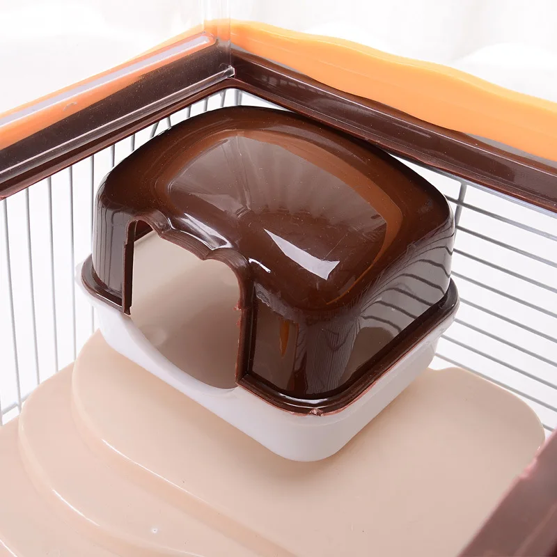 Переносная клетка для домашних животных хомяка Двухслойное прозрачное гнездо