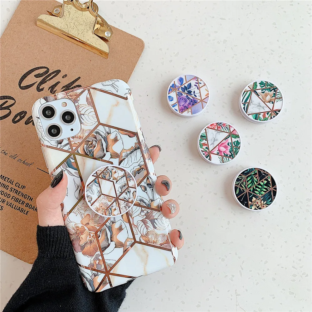 Держатель для телефона с цветочными листьями складной держатель смартфона iPhone