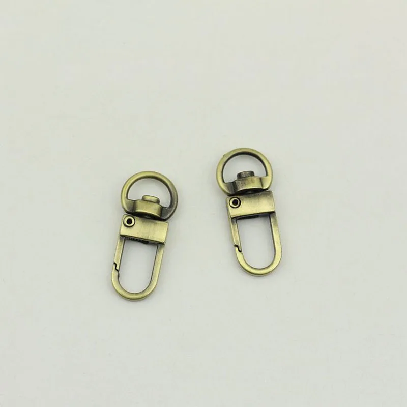 50pcs 10mm Metal Buckles Handbag Strap Lobster Carbiner Swivel Snap Hook Chain Clasp DIY Bags Hardware Sewing Accessories