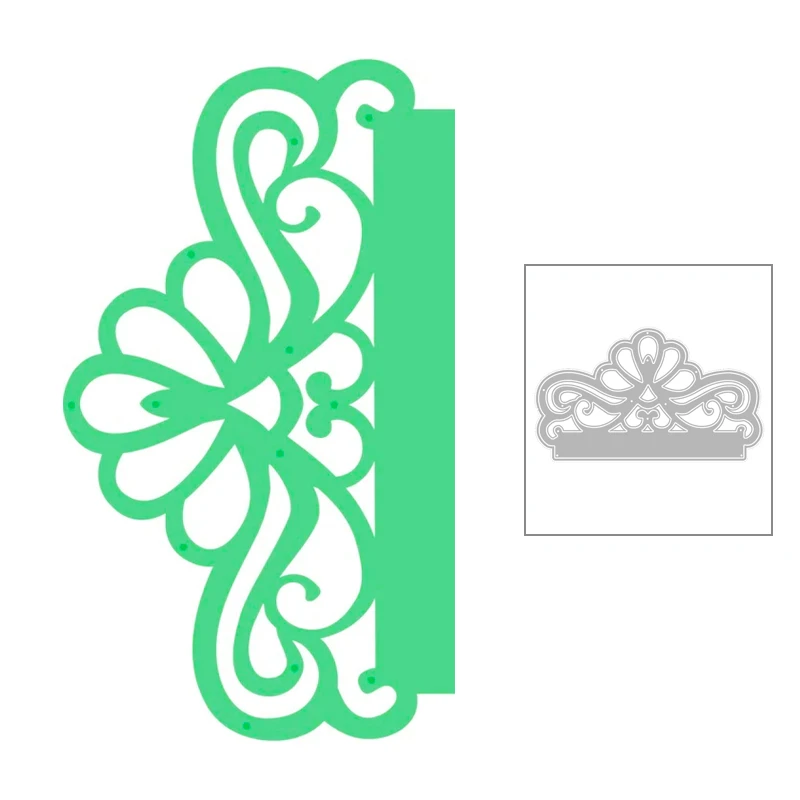 

2020 New Banner Edge Lace Embossing Crown Pattern Metal Cutting Dies For DIY Making Greeting Card Paper Scrapbooking No Stamps