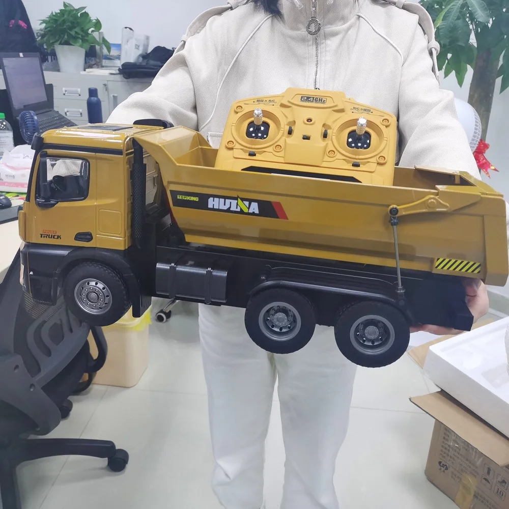 1/14 HUINA 1593 582 RC экскаватор самосвал гусеничный трактор из сплава погрузчик 2 4G