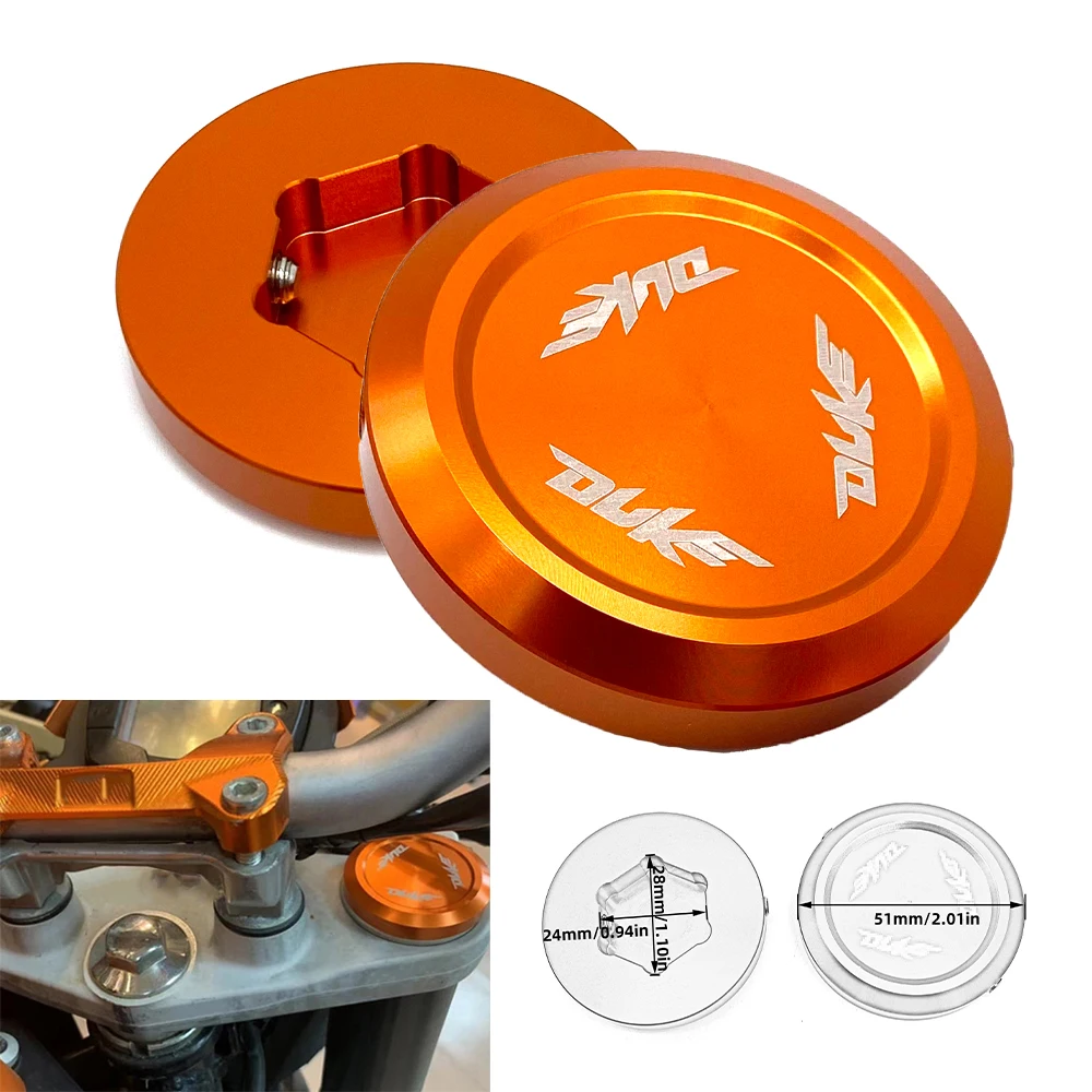 REALZION CNC передняя вилка Подвески верхняя декоративная крышка для мотоцикла KTM DUKE 125