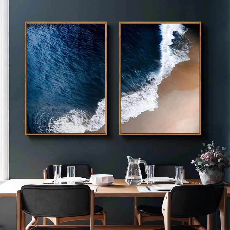 

Seascape Modern Minimalist Scenery Canvas Painting Art Nordic Posters and Prints Wall Pictures for Living Room Decor Frameless