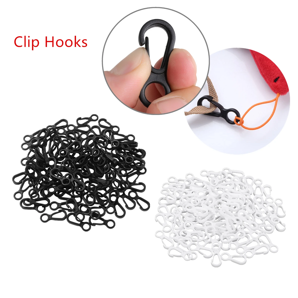 50 шт. Нейлоновые Пластиковые Маленькие крючки для флага крепления карабины