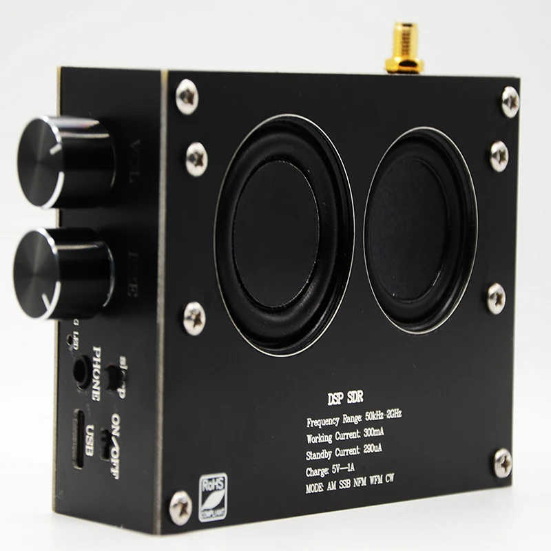 

Радиоприемник Malachite SDR 50 кгц-2 ГГц, с программным обеспечением, Malahit DSP SDR + ЖК-дисплей 3,5 дюйма + аккумулятор + динамик (°C)