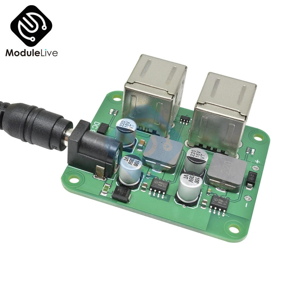 DC 12 В 19 в 24 В до 5 В 6A блок питания понижающий модуль 4 четыре USB мобильного автомобильного зарядного устройства Diy Kit электронный модуль платы блока программного управления