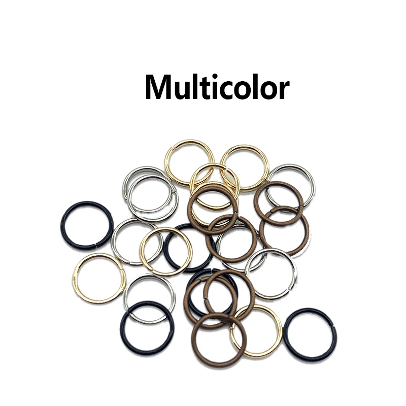 

200pcs/lot 4 5 6 7 8 10mm Metal Jump Rings Silver/Gold Colors Split Rings Connectors For Diy Jewelry Finding Making Accessories