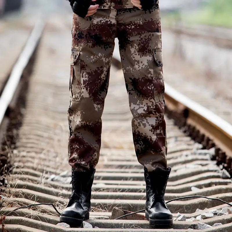 Men's army pants special forces tactical training loose wear-resistant Fishing jungle camouflage sleeves | Спорт и развлечения