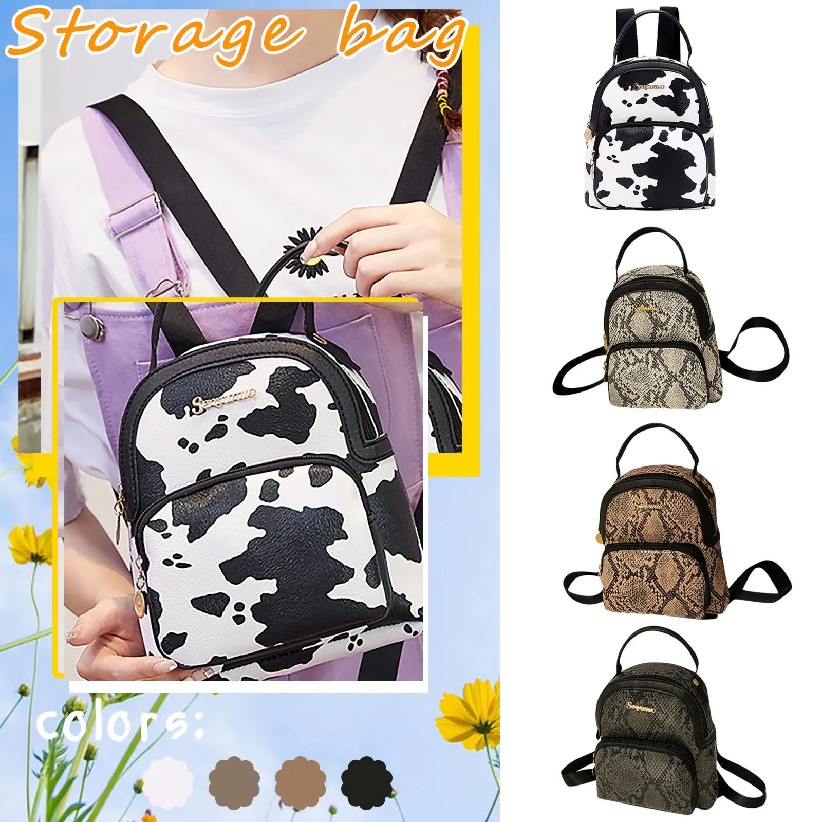 Легкий Рюкзак из искусственной кожи женский модный недорогой Повседневный