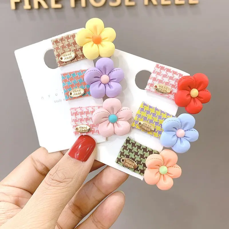 

2/6 шт./компл. детские заколки для волос с цветами для девочек