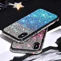 luxury shining glitter bling diamond gradient color phone cases for iphone 11 pro 7 8 6 6s plus x xr xs max tpu protective cover