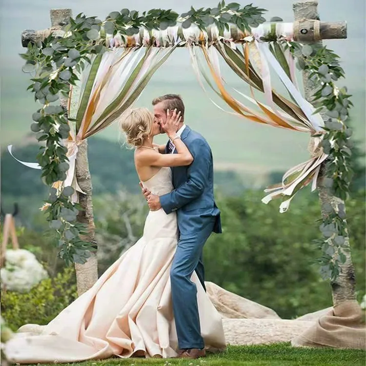 

2M Artificial Green Eucalyptus Leaves Hanging Garland Fake Vines Rattan Plants For Wreath Wall Wedding Birthday Party Decor
